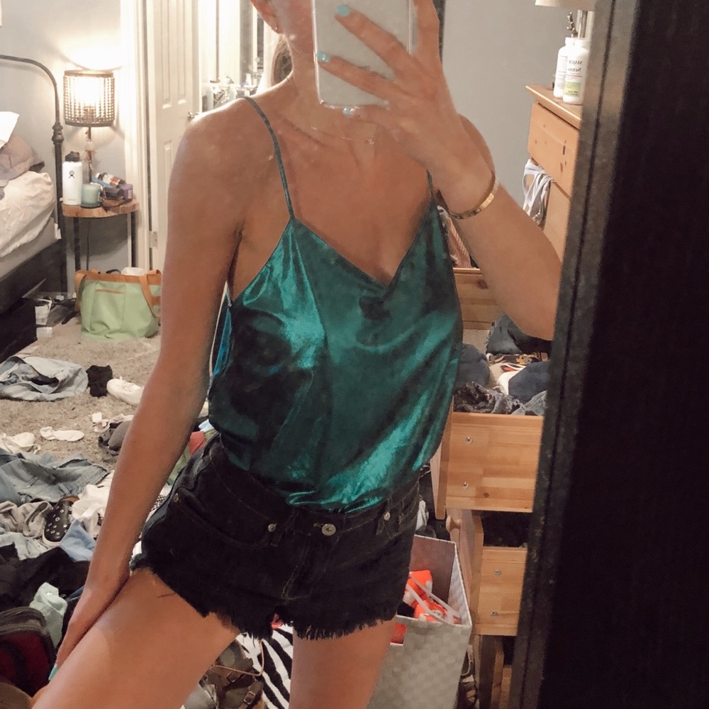 Free People Metallic Bodysuit NWOT
